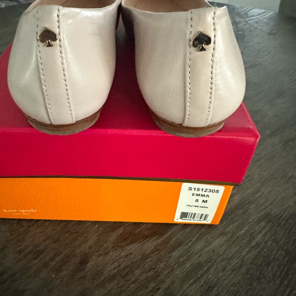 Kate Spade Cream Flats with Bow Detail - Picture 3 of 4